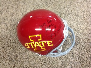 Iowa State Autographed Football Helmet