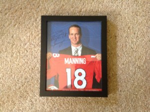 Peyton Manning Autographed Framed Print