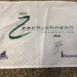 Zac Johnson Signed Golf Flag
